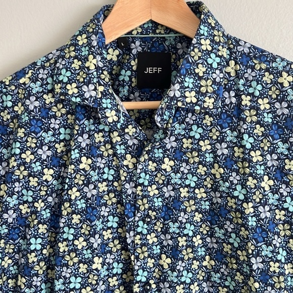 JEFF THE JAY SHORT SLEEVE SHIRT FLORAL PRINT IN LARGE - Picture 1 of 9